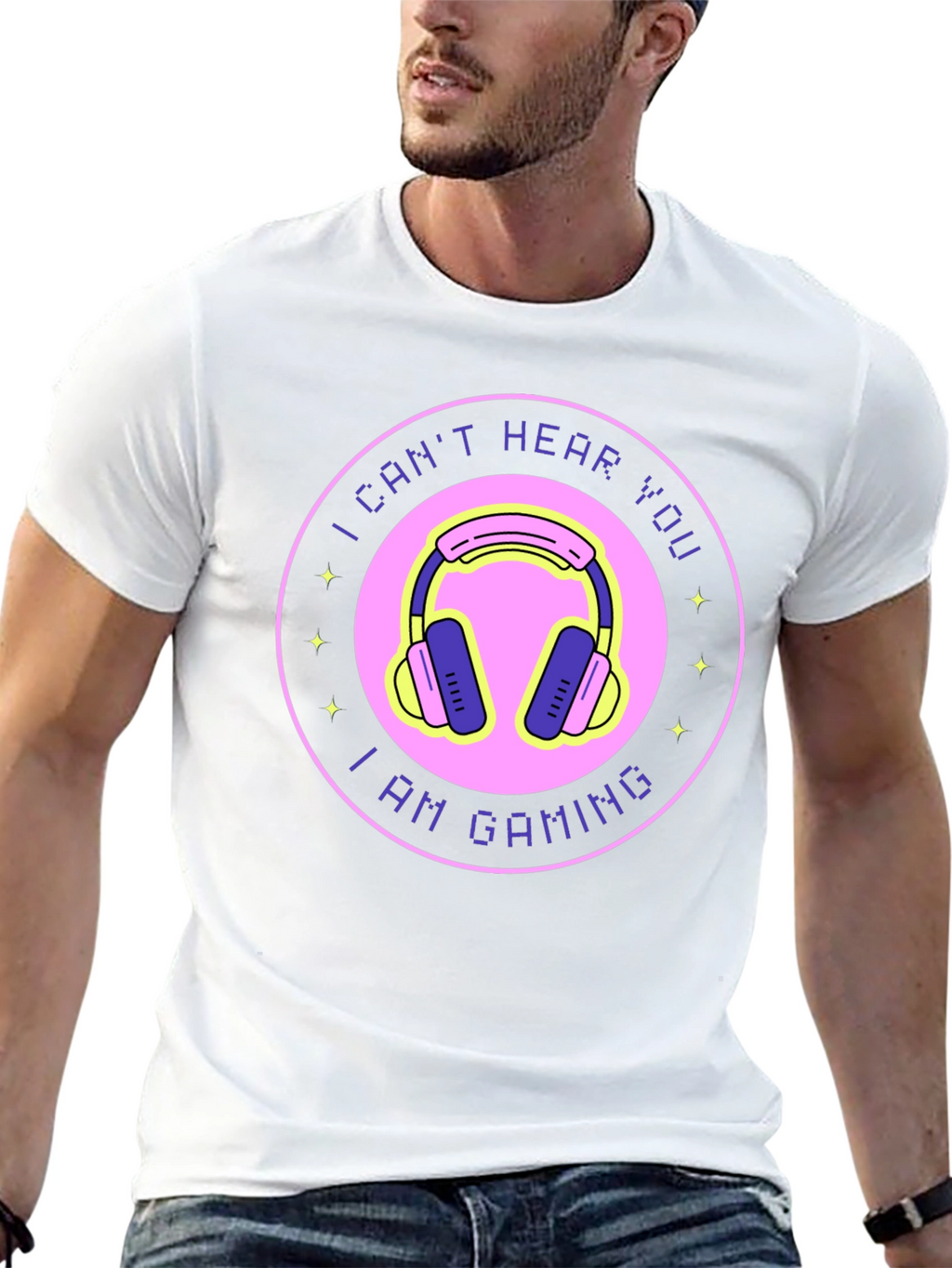 I Cant Hear You Im Gaming Black T-Shirt