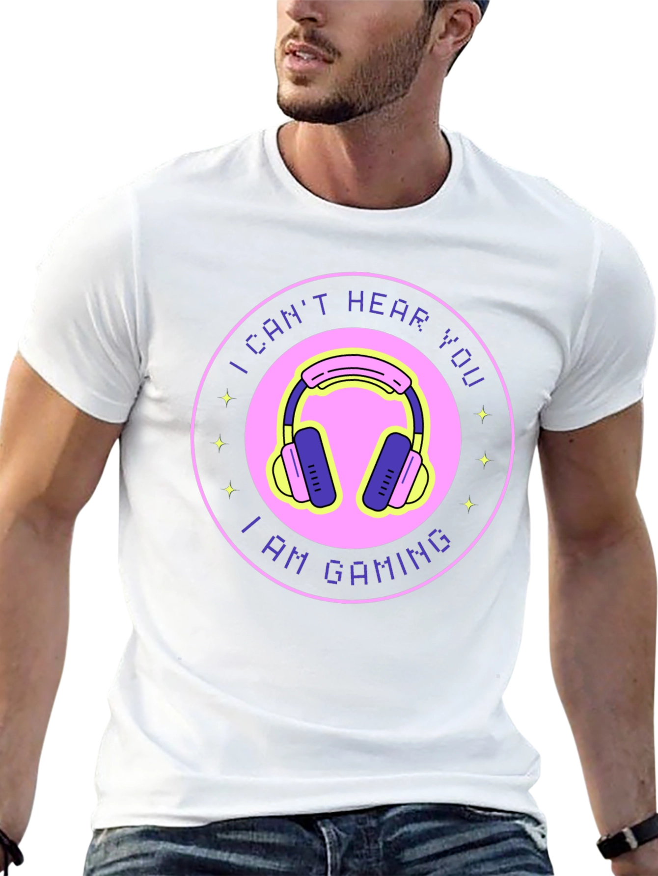 I Cant Hear You Im Gaming Black T-Shirt