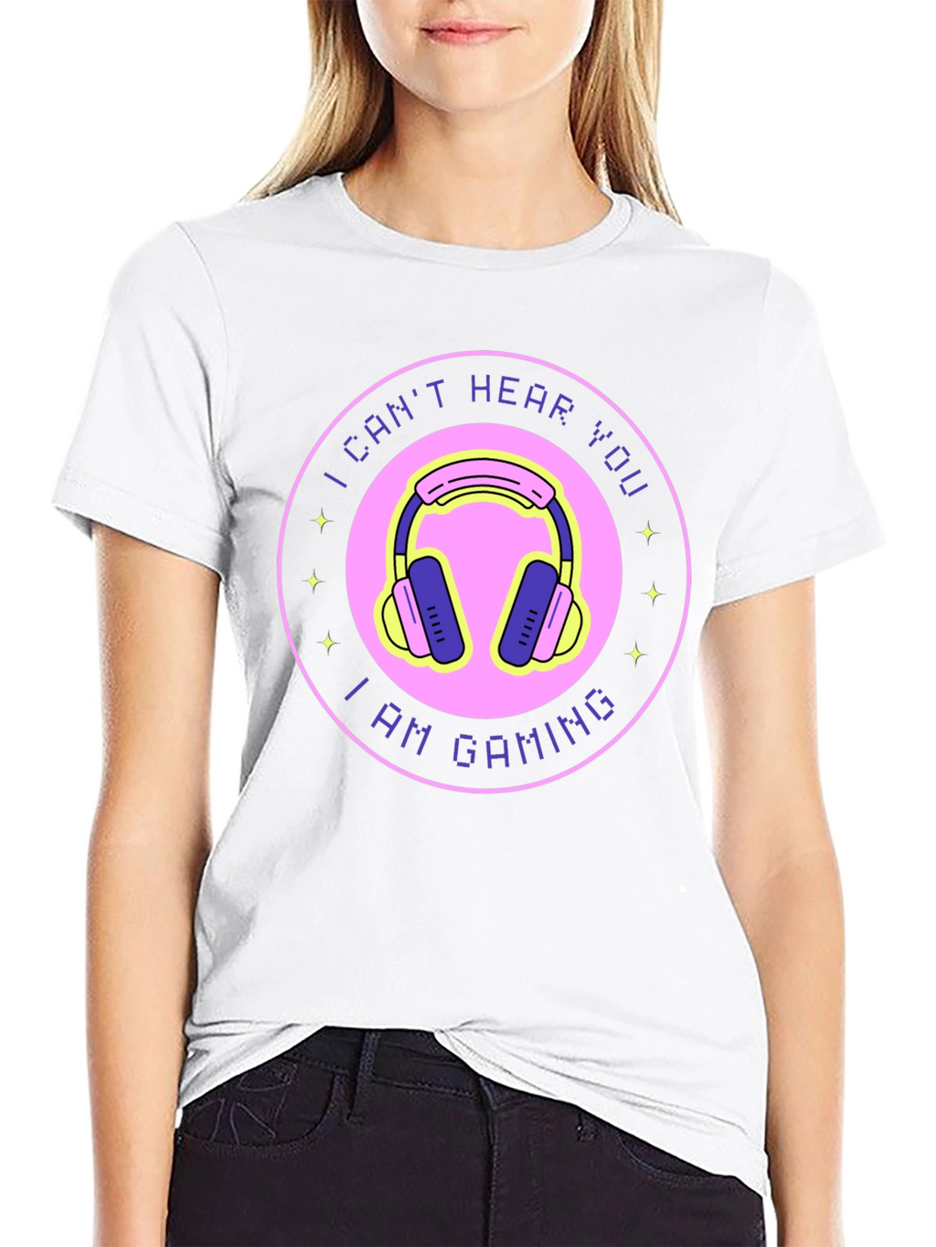 I Cant Hear You Im Gaming Black T-Shirt