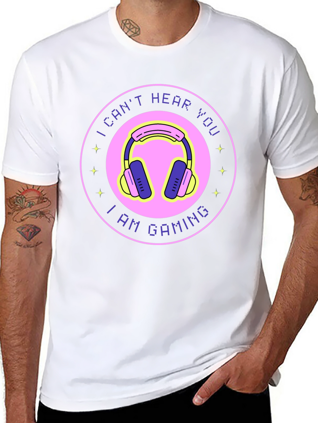 I Cant Hear You Im Gaming Black T-Shirt