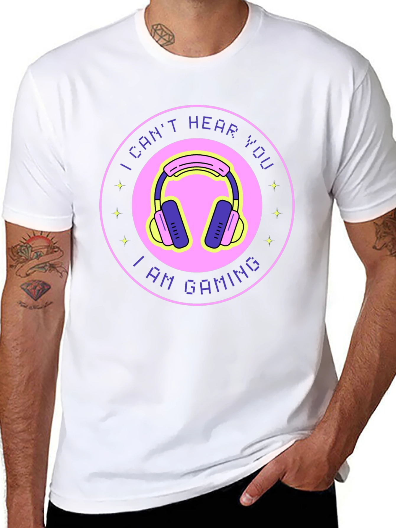 I Cant Hear You Im Gaming Black T-Shirt