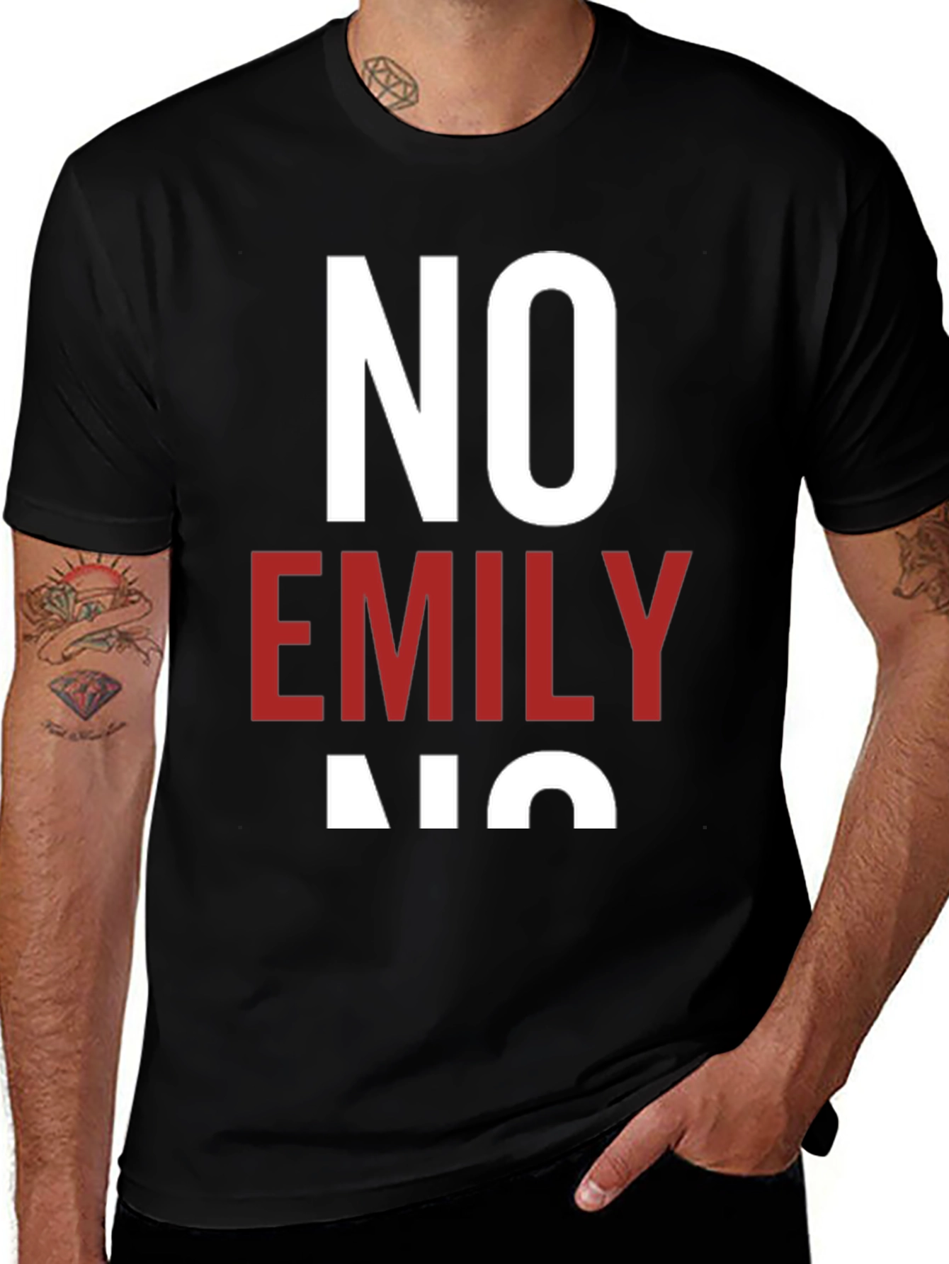 No Emily No T-Shirt - Unisex Cotton Tee