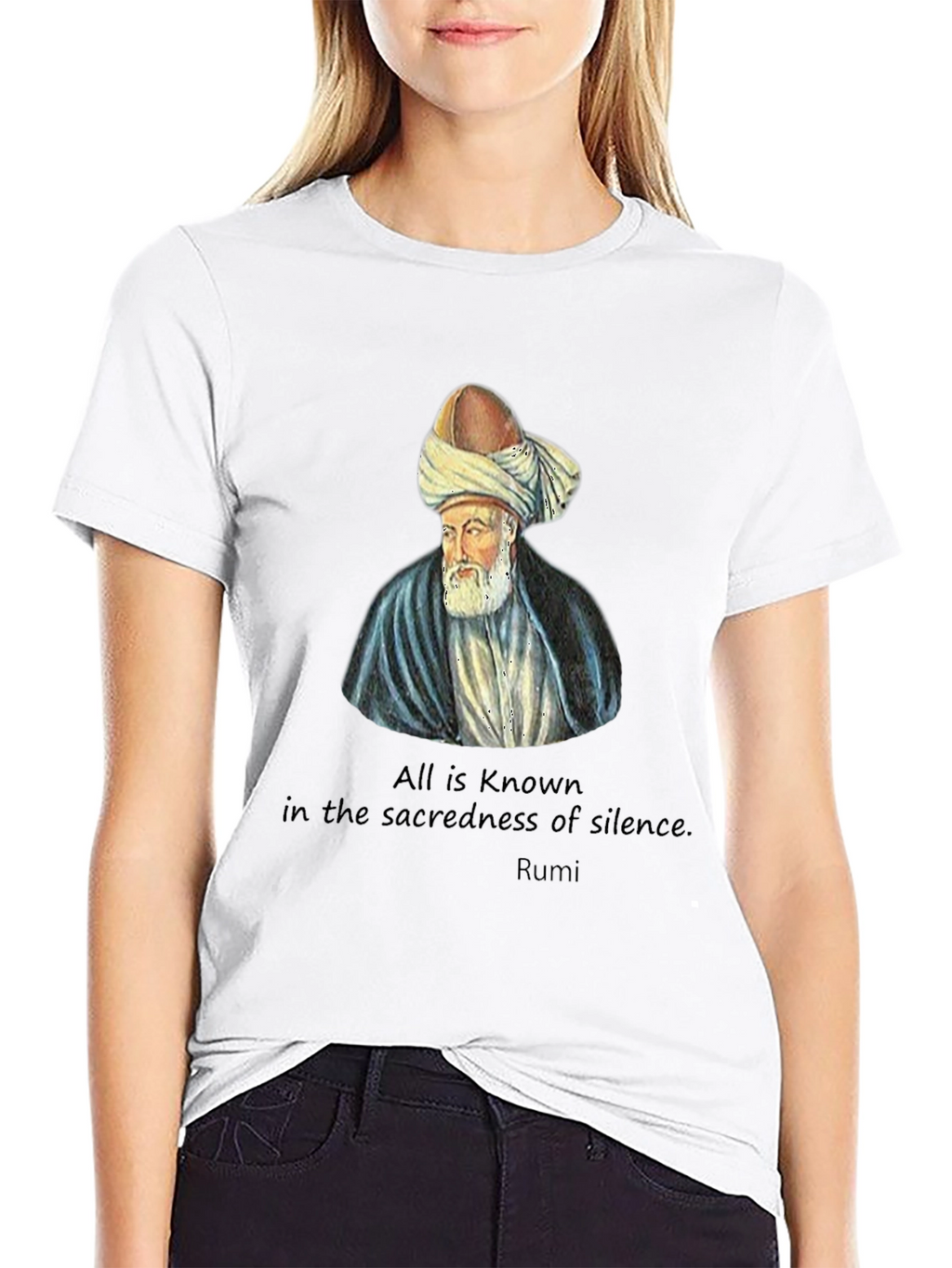 Rumi T-Shirt: Sacredness of Silence Tee