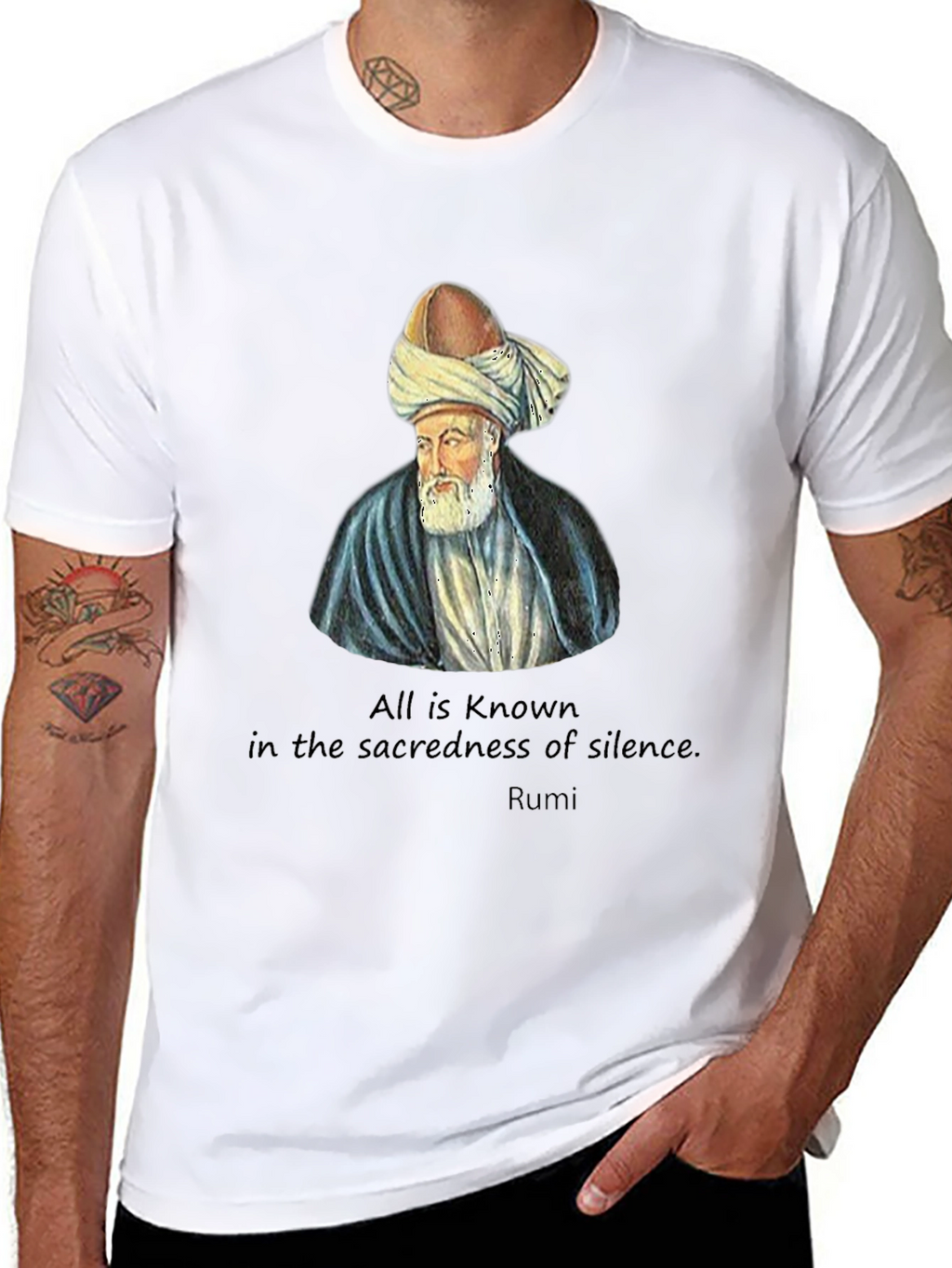 Rumi T-Shirt: Sacredness of Silence Tee