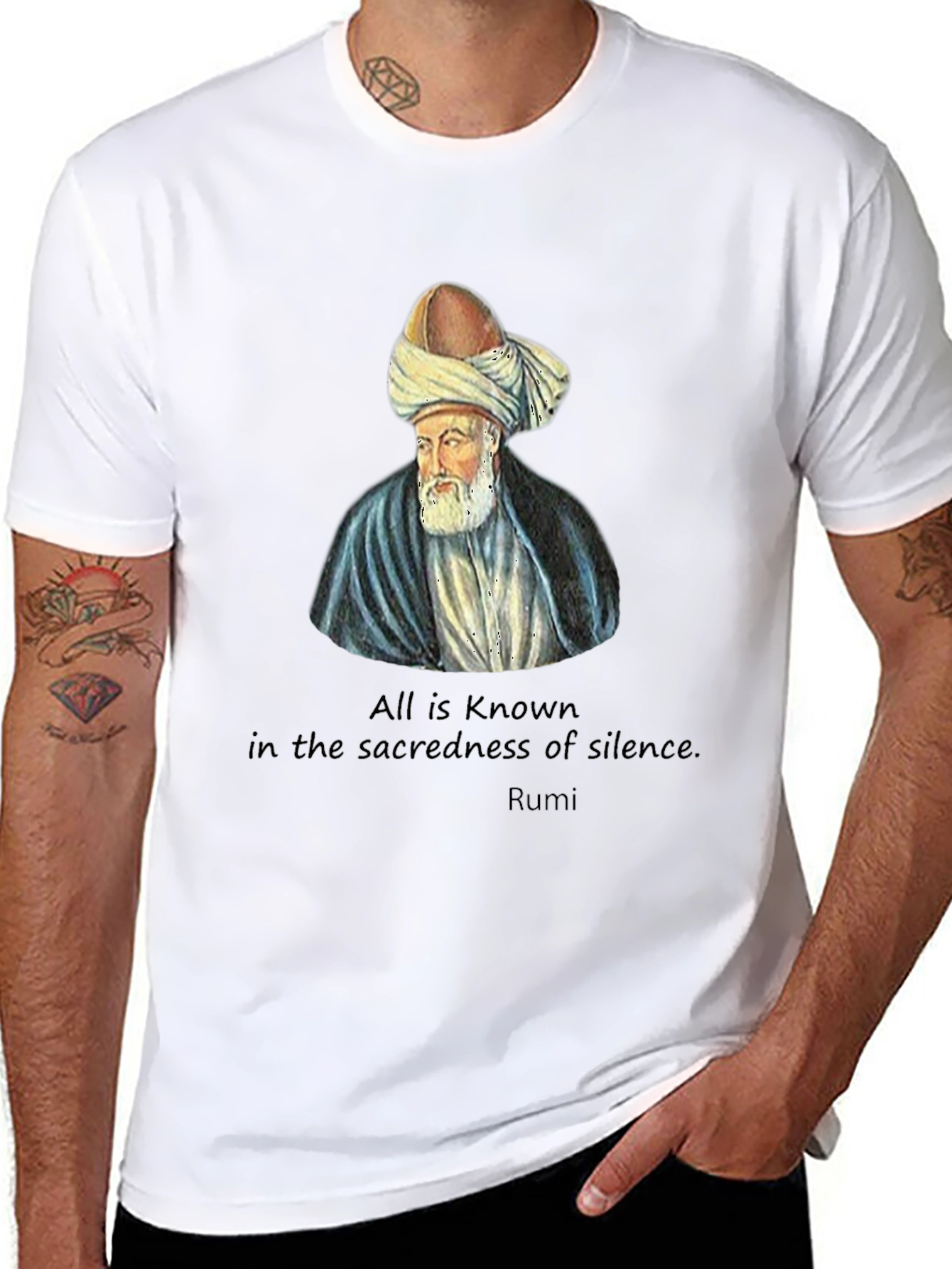 Rumi T-Shirt: Sacredness of Silence Tee