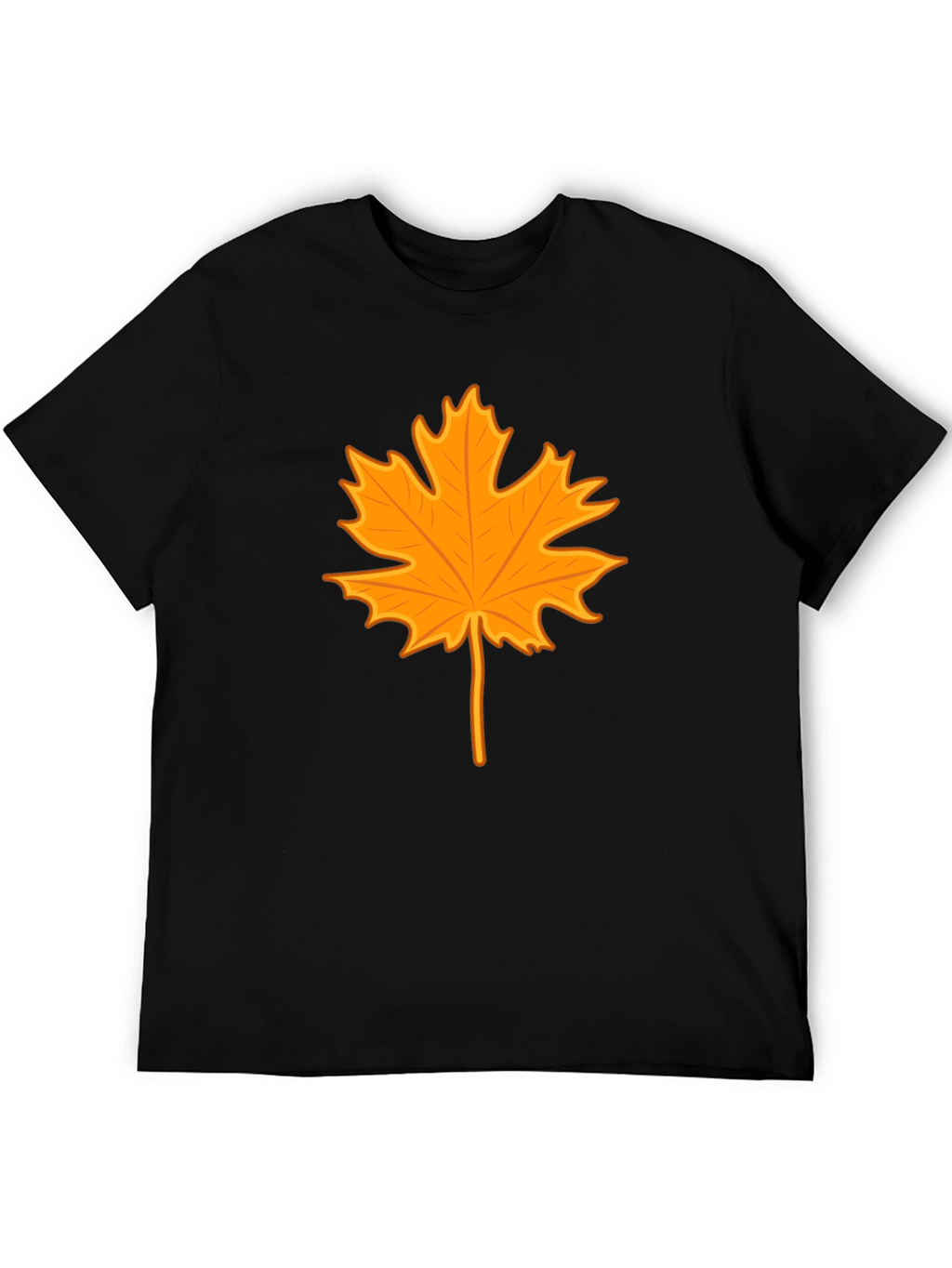 Autumn Leaf Graphic Tee - Stylish Black T-Shirt