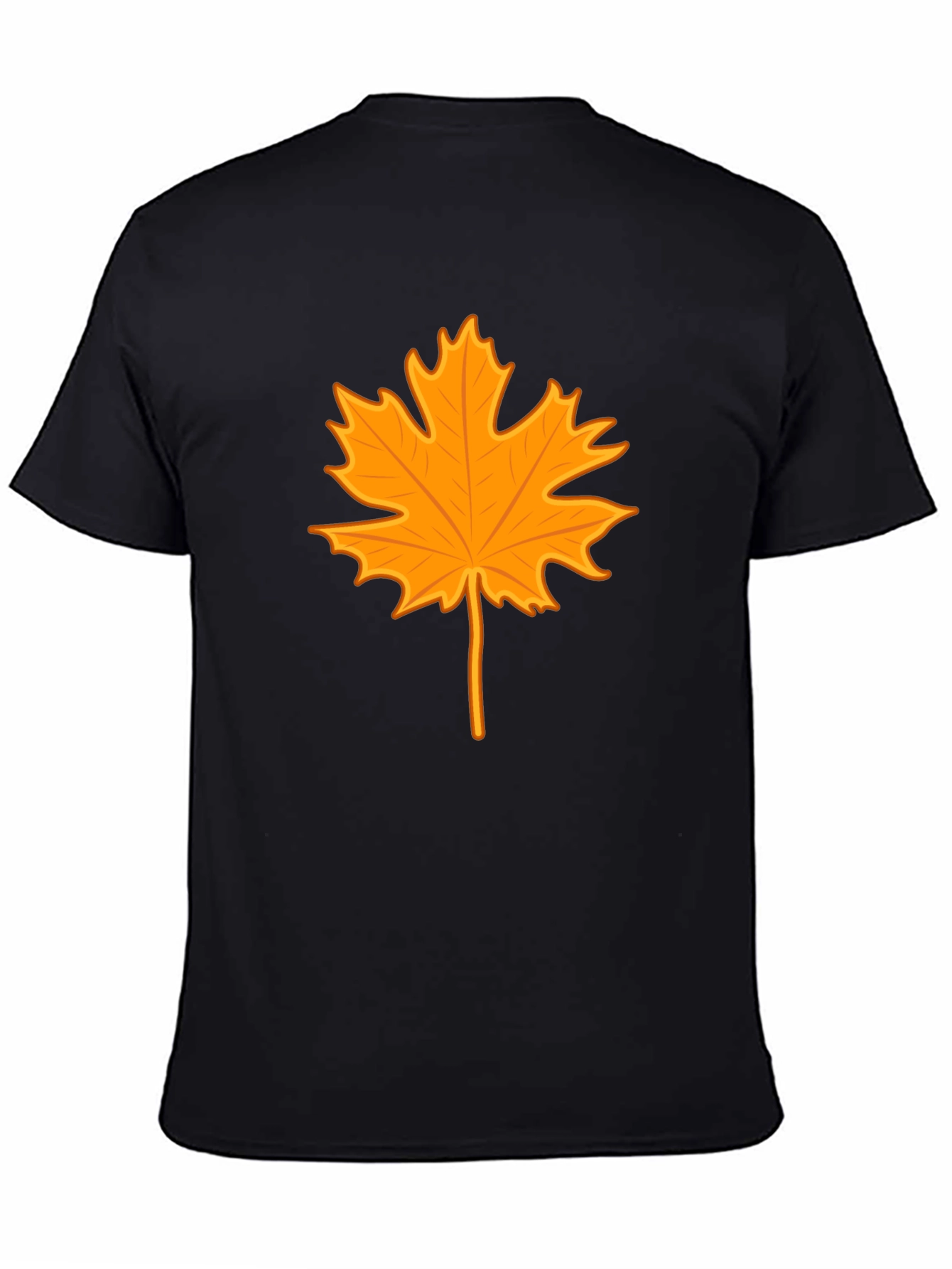 Autumn Leaf Graphic Tee - Stylish Black T-Shirt