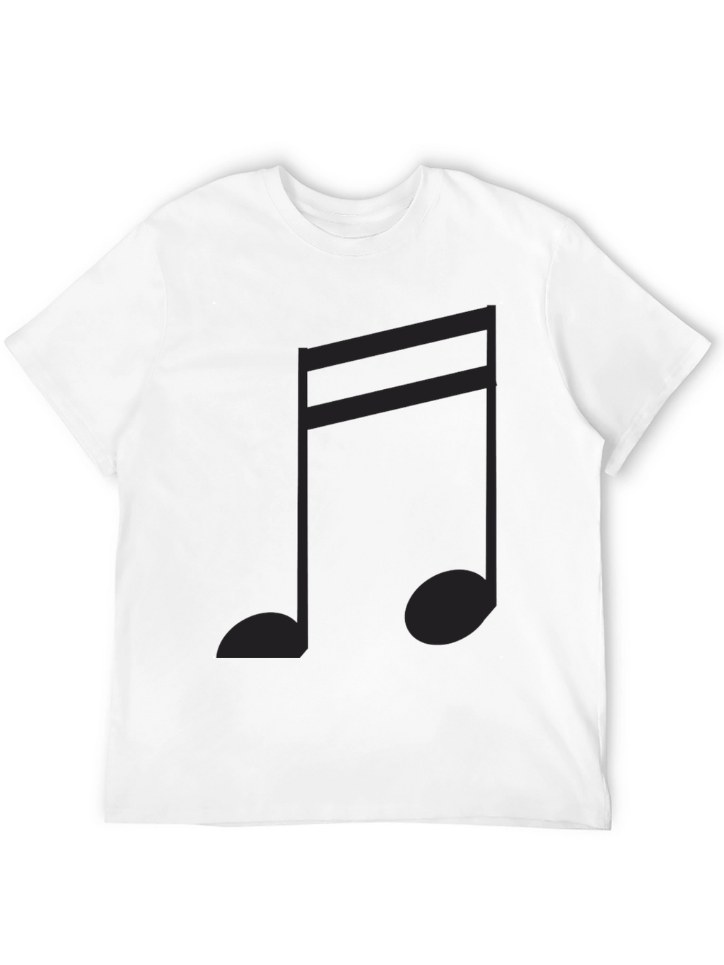 Musical Note Graphic Tee - Classic Black Cotton T-Shirt