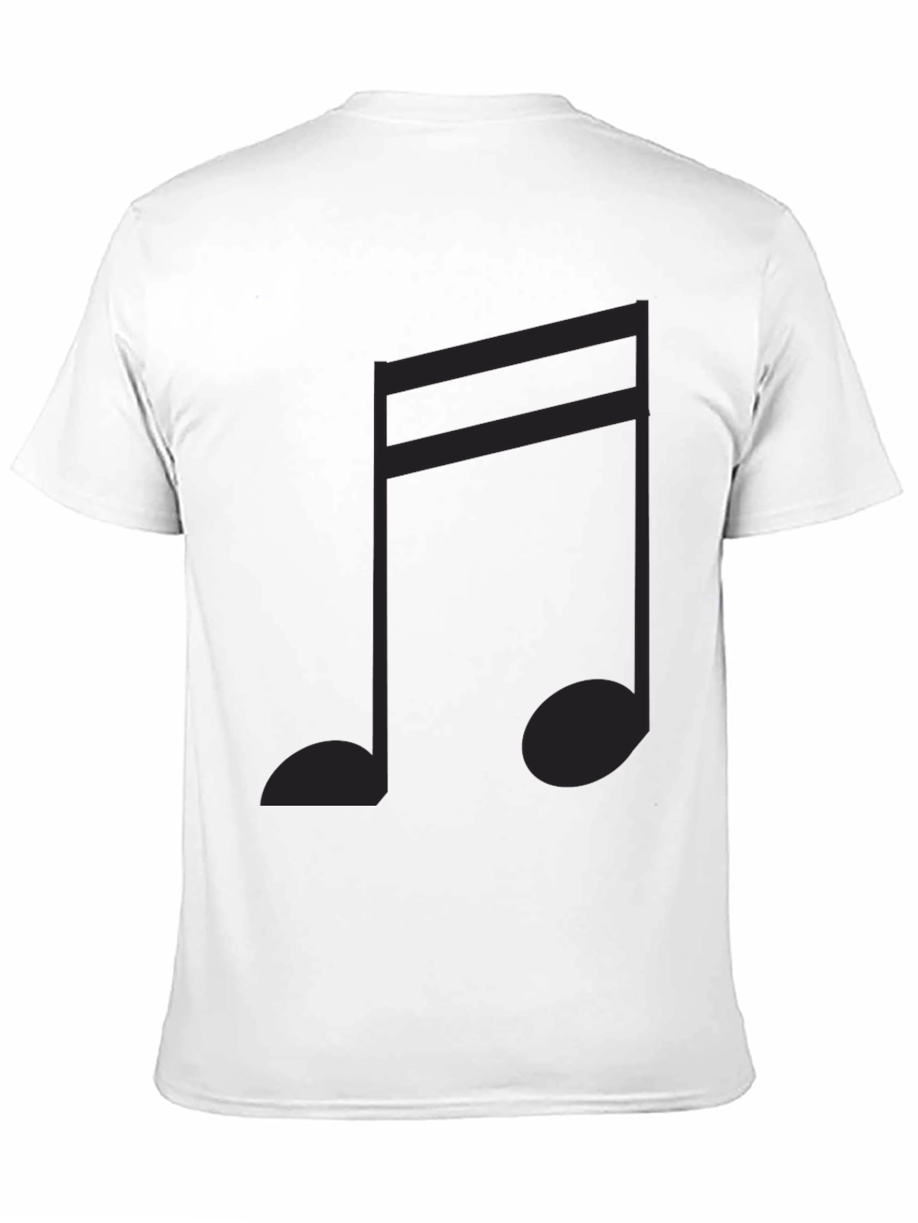 Musical Note Graphic Tee - Classic Black Cotton T-Shirt
