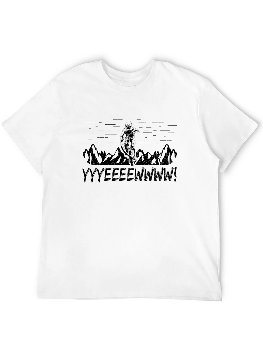 YYYEEEWWWW! Mountain Biker Black T-Shirt
