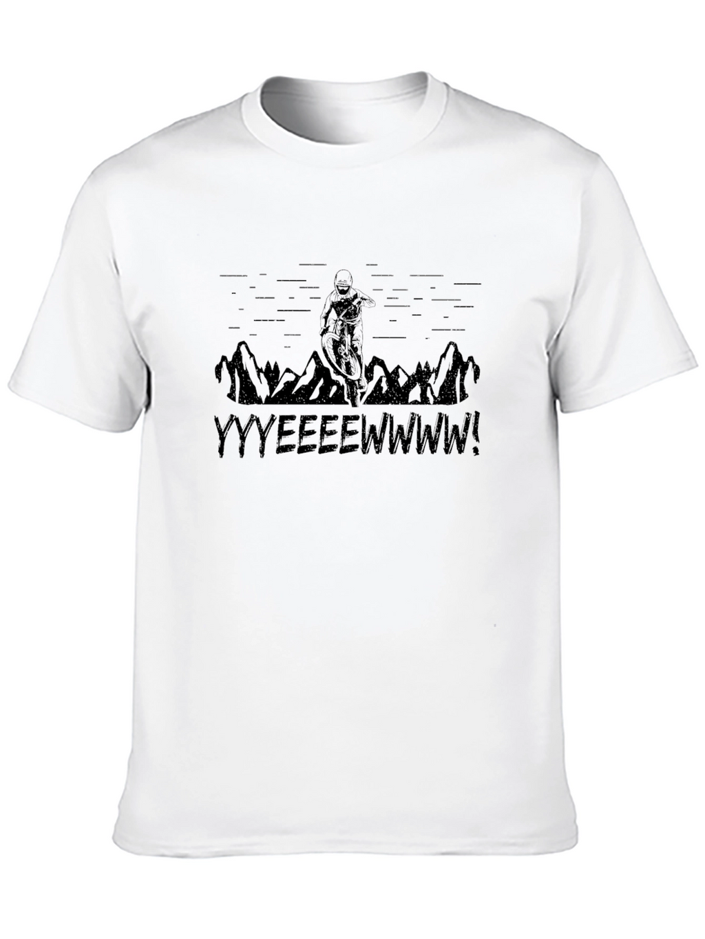 YYYEEEWWWW! Mountain Biker Black T-Shirt