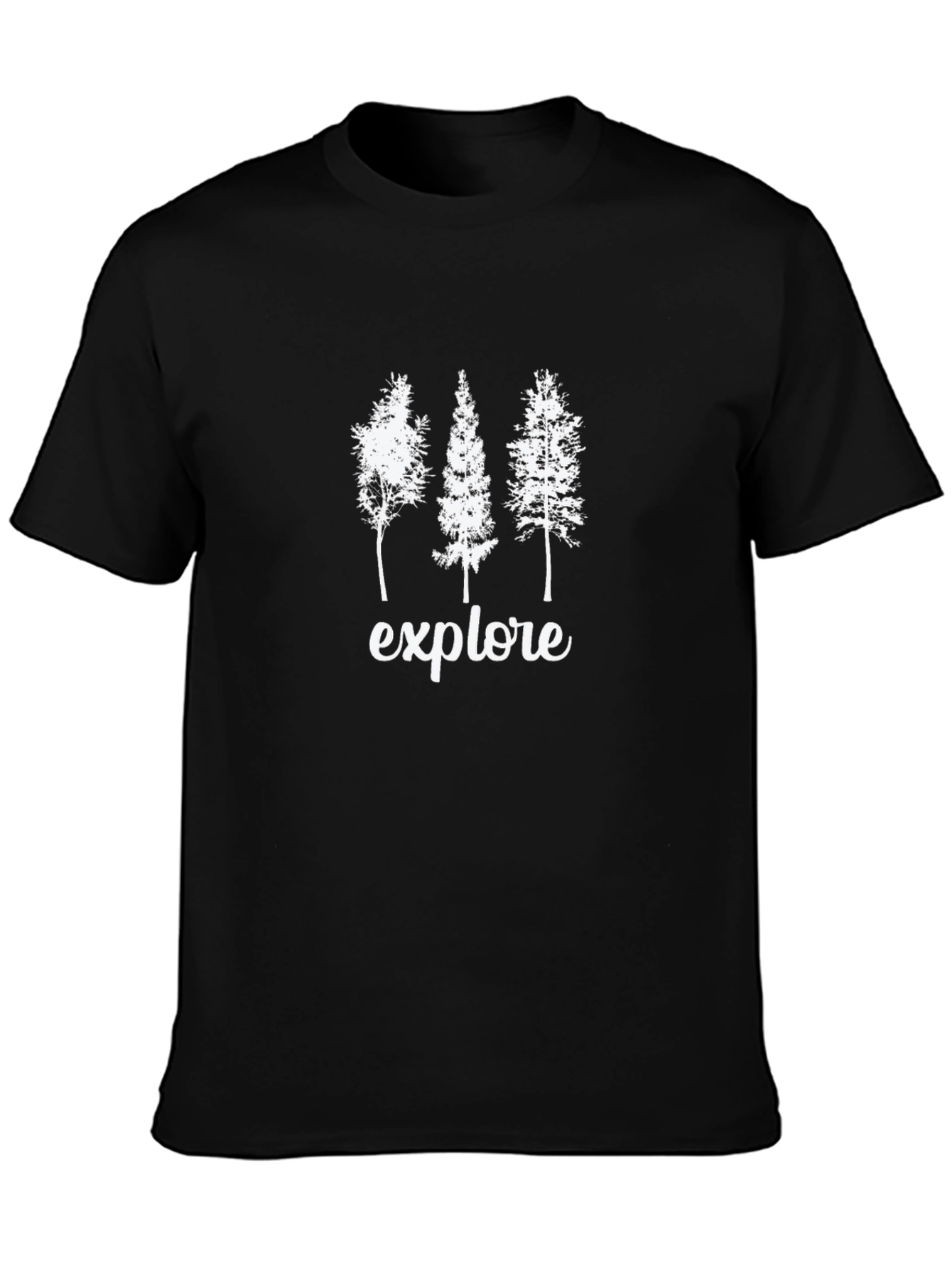 Explore Nature Graphic Print Mens Black T-Shirt