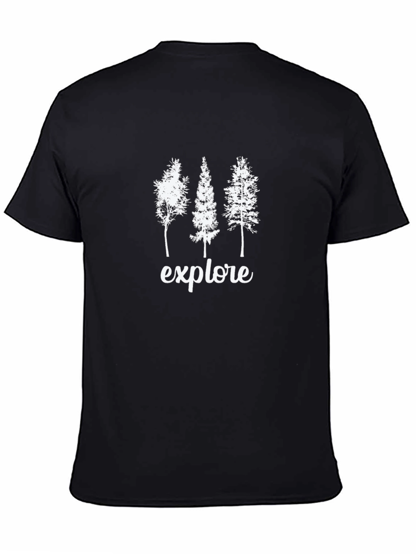 Explore Nature Graphic Print Mens Black T-Shirt