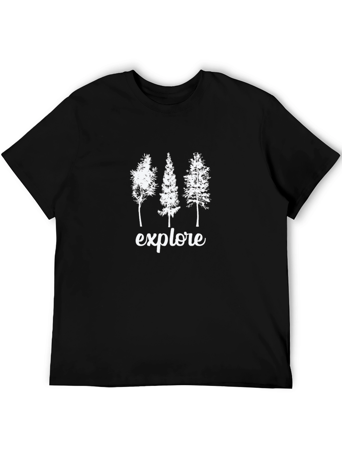 Explore Nature Graphic Print Mens Black T-Shirt