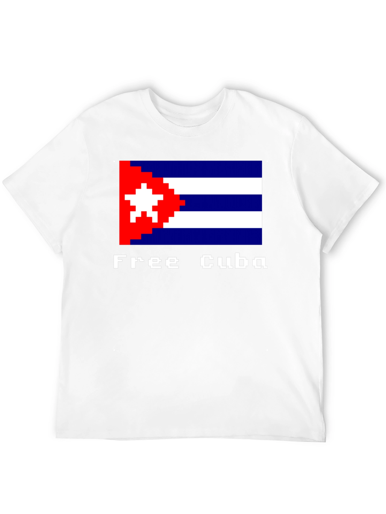 Free Cuba Pixel Art Flag T-Shirt