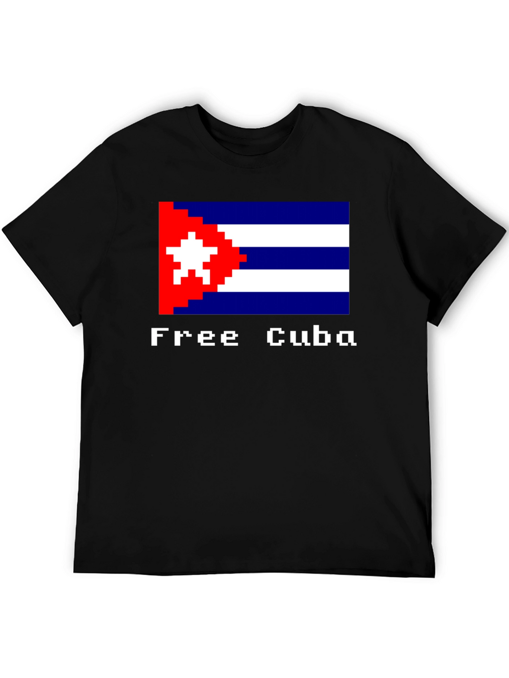 Free Cuba Pixel Art Flag T-Shirt