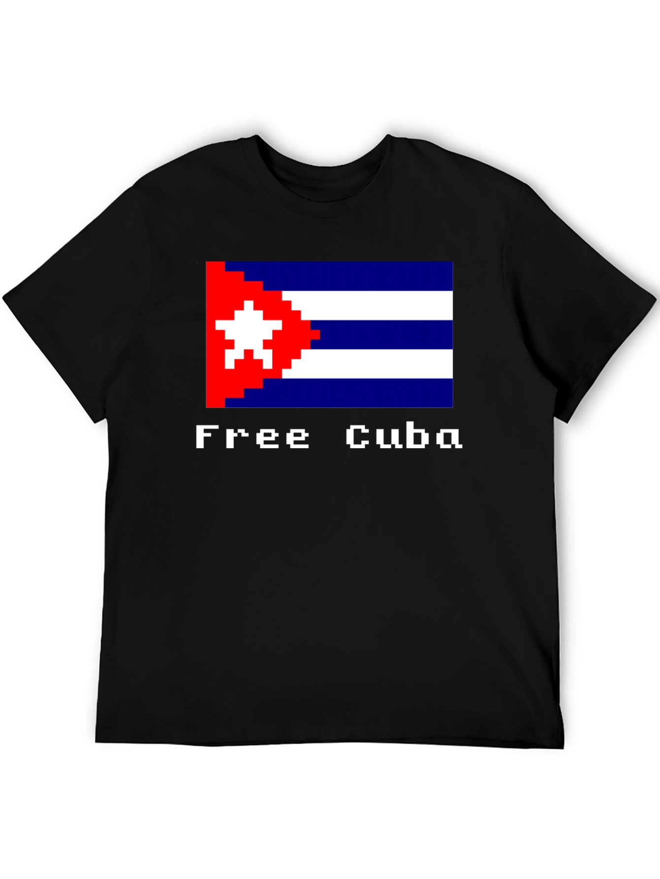 Free Cuba Pixel Art Flag T-Shirt