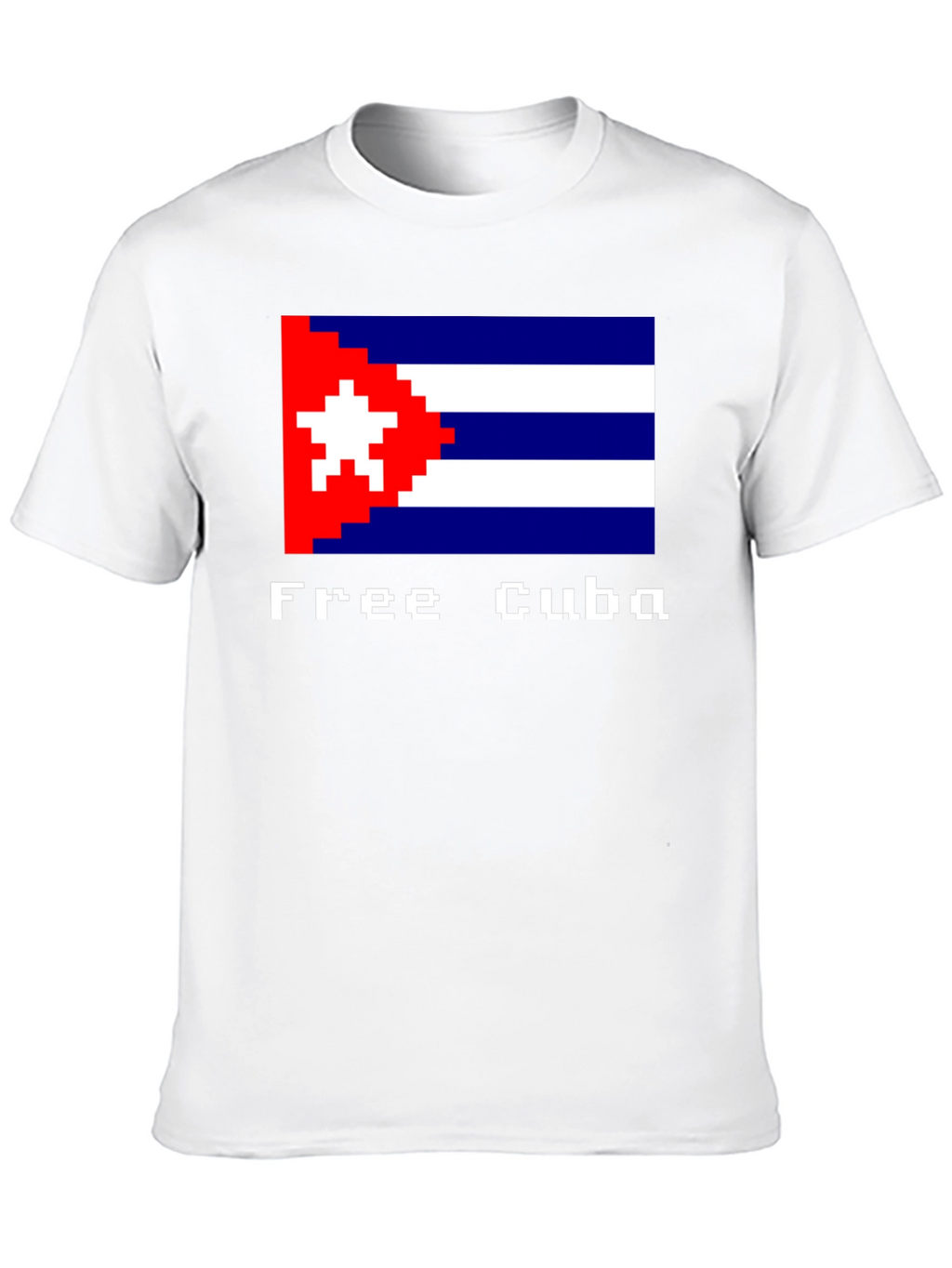 Free Cuba Pixel Art Flag T-Shirt