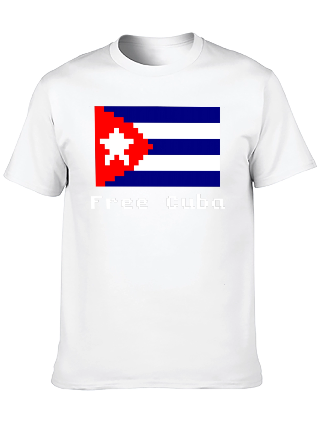 Free Cuba Pixel Art Flag T-Shirt