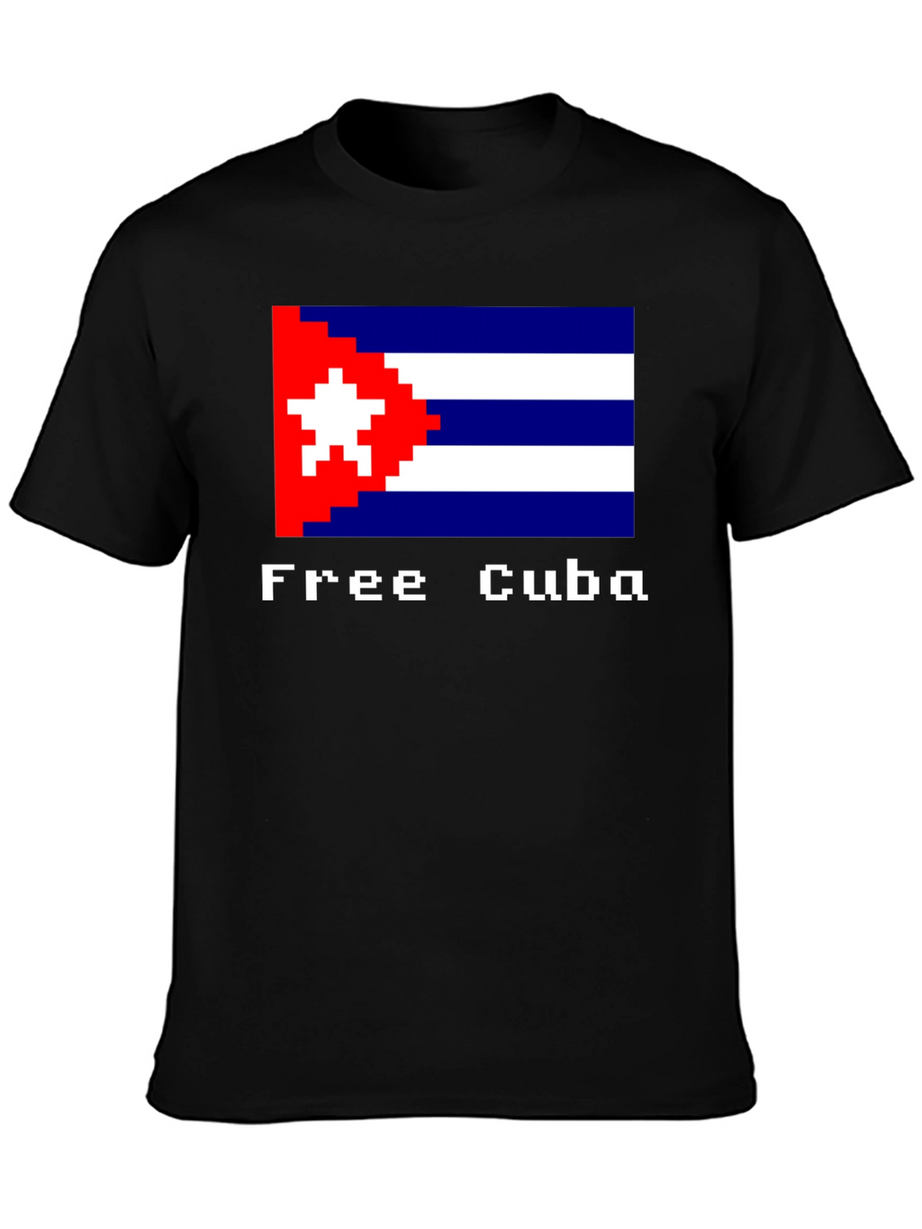 Free Cuba Pixel Art Flag T-Shirt