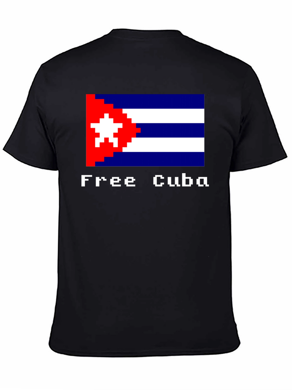 Free Cuba Pixel Art Flag T-Shirt