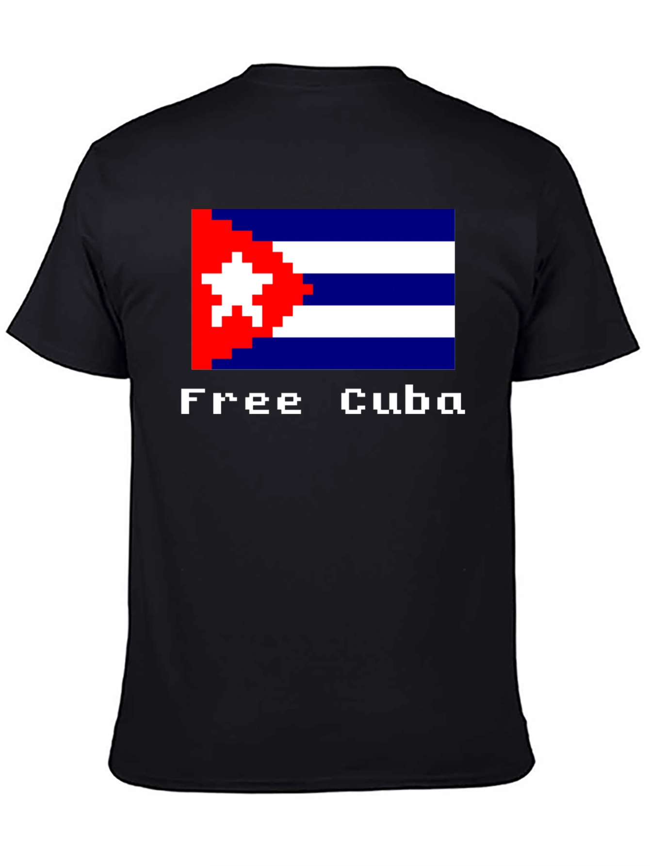 Free Cuba Pixel Art Flag T-Shirt