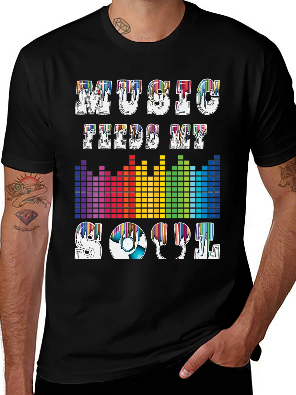 Music Feeds My Soul Graphic T-Shirt