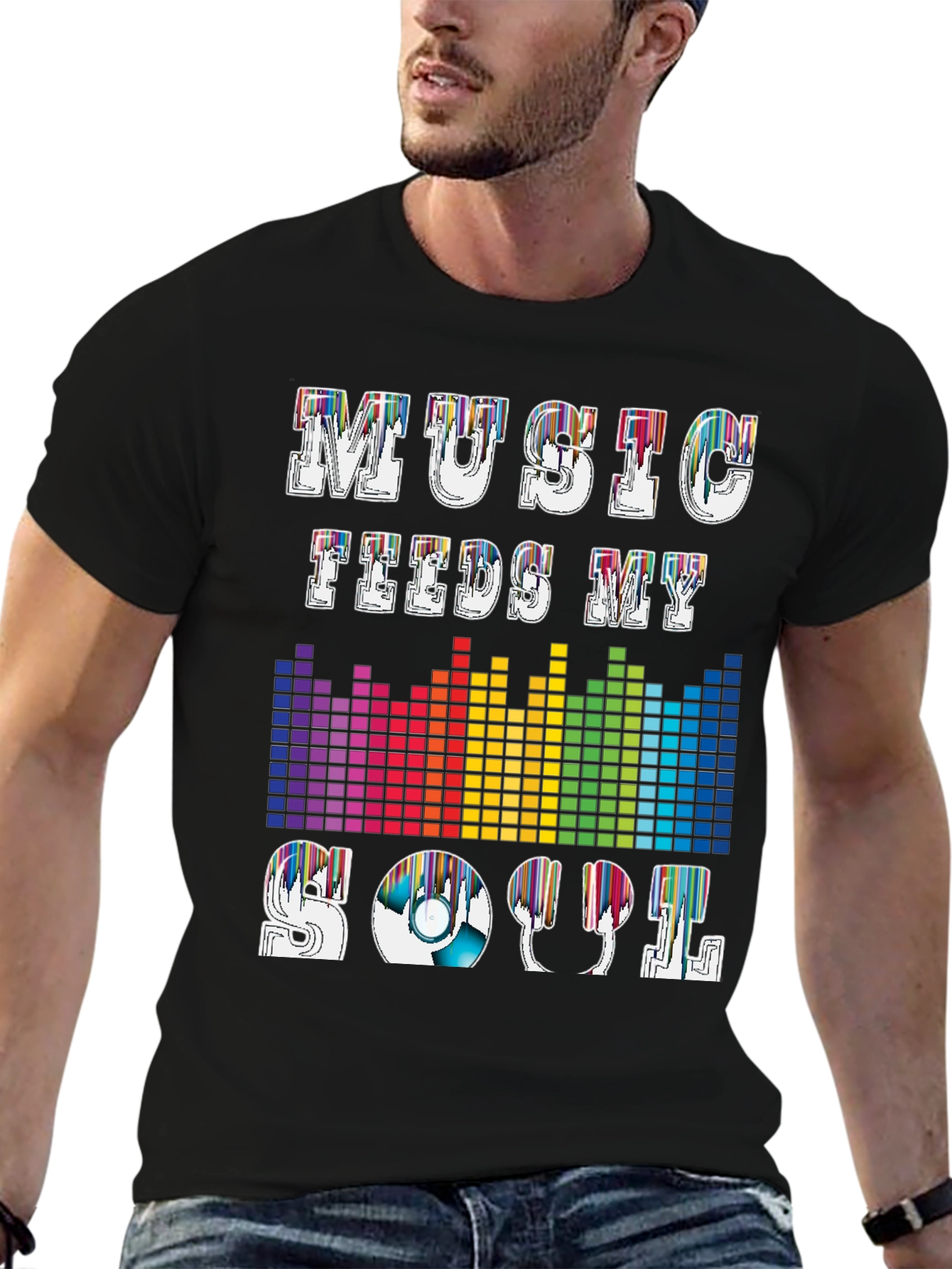 Music Feeds My Soul Graphic T-Shirt