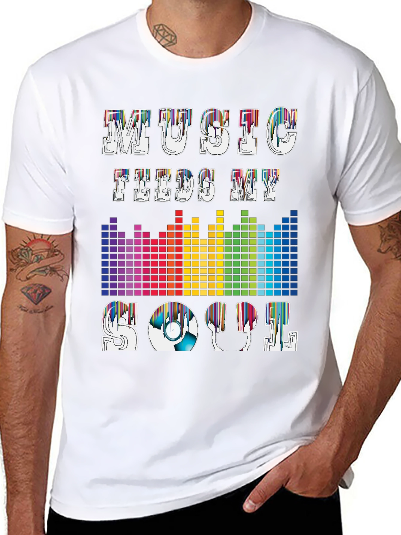 Music Feeds My Soul Graphic T-Shirt