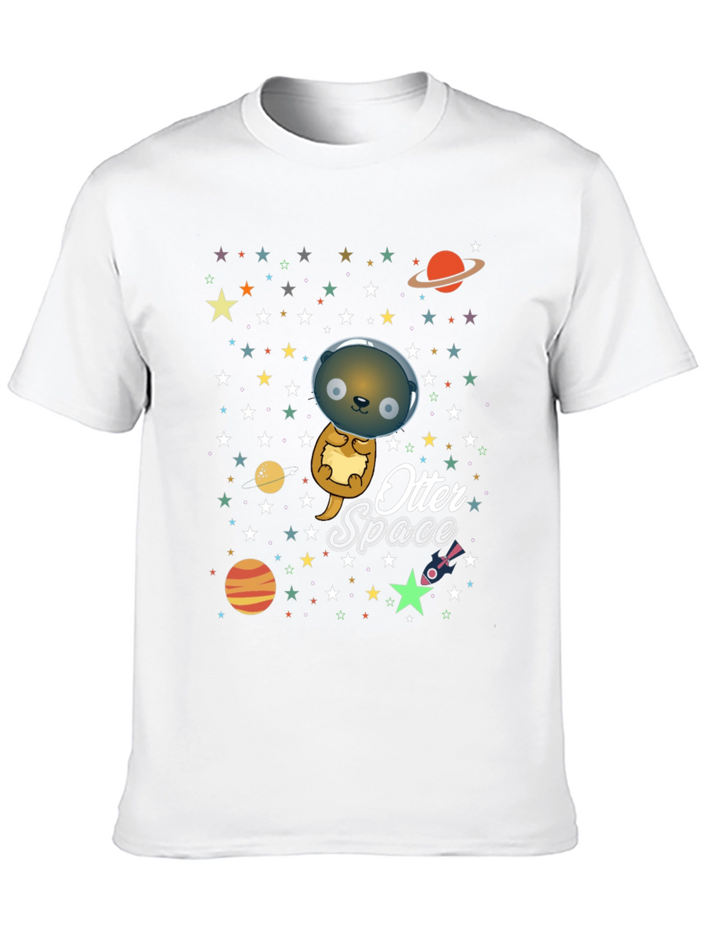 Otter Space T-Shirt - Cute Cartoon Graphic Tee