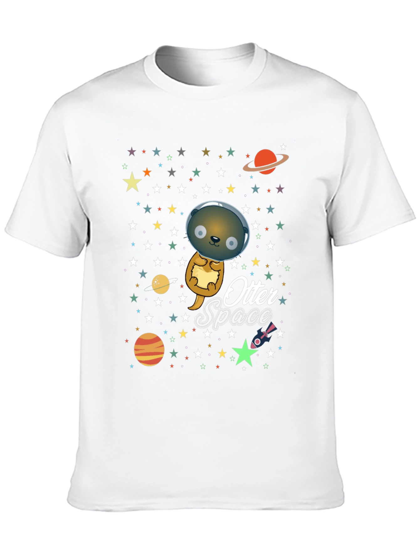 Otter Space T-Shirt - Cute Cartoon Graphic Tee