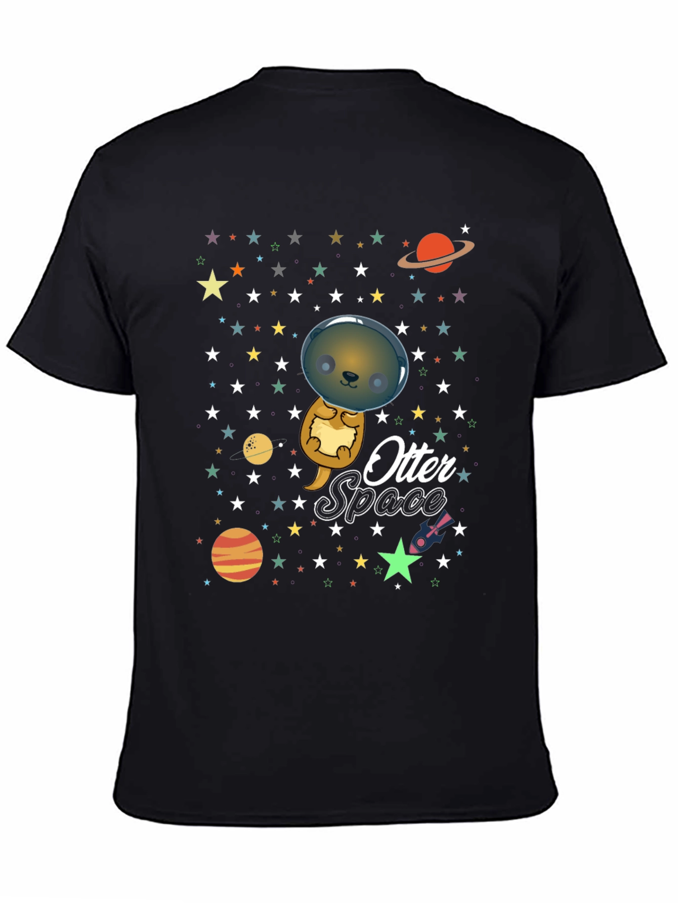 Otter Space T-Shirt - Cute Cartoon Graphic Tee