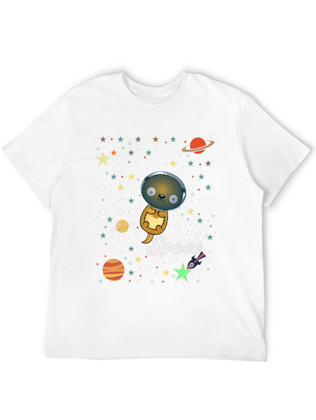 Otter Space T-Shirt - Cute Cartoon Graphic Tee