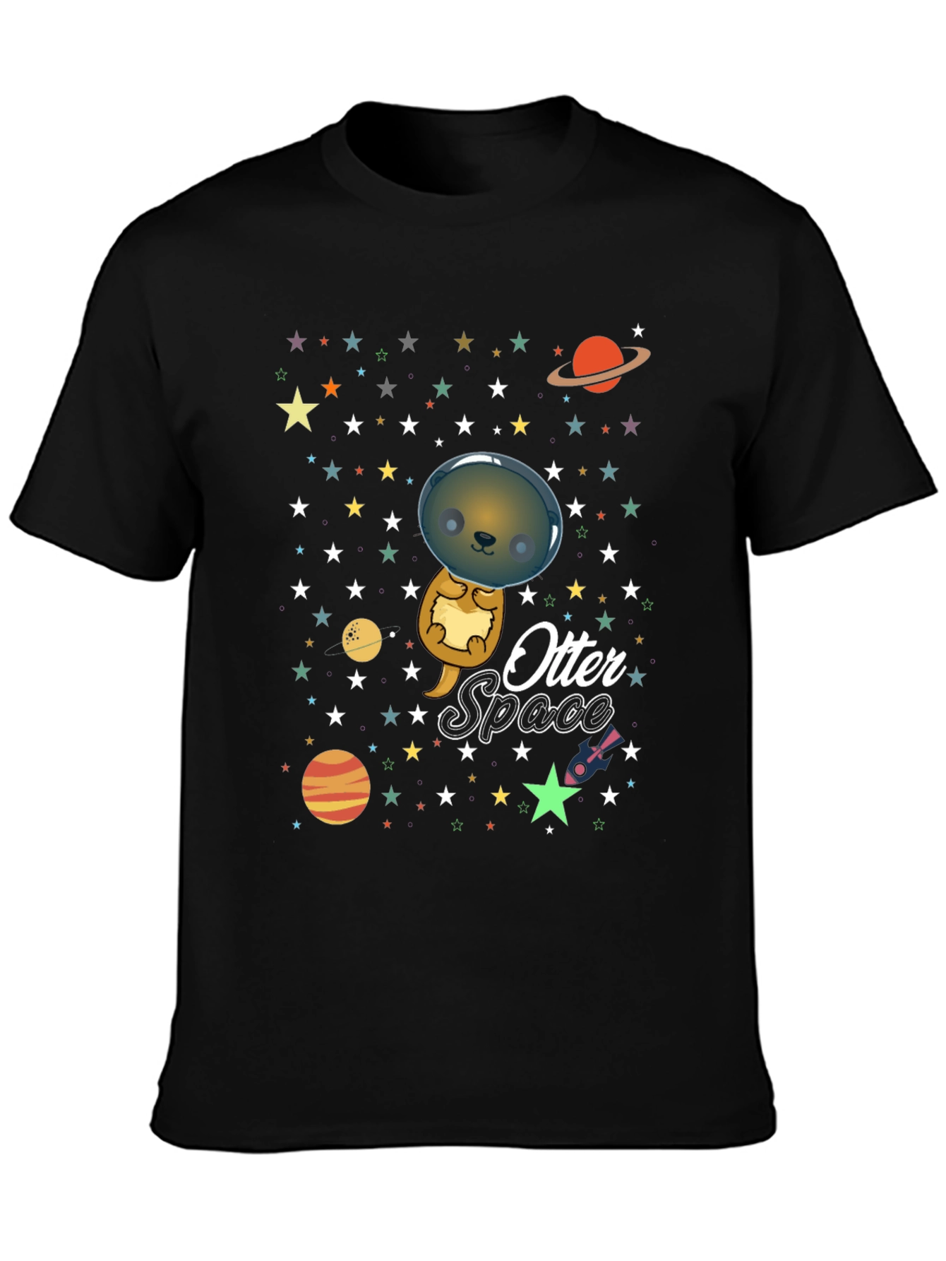 Otter Space T-Shirt - Cute Cartoon Graphic Tee
