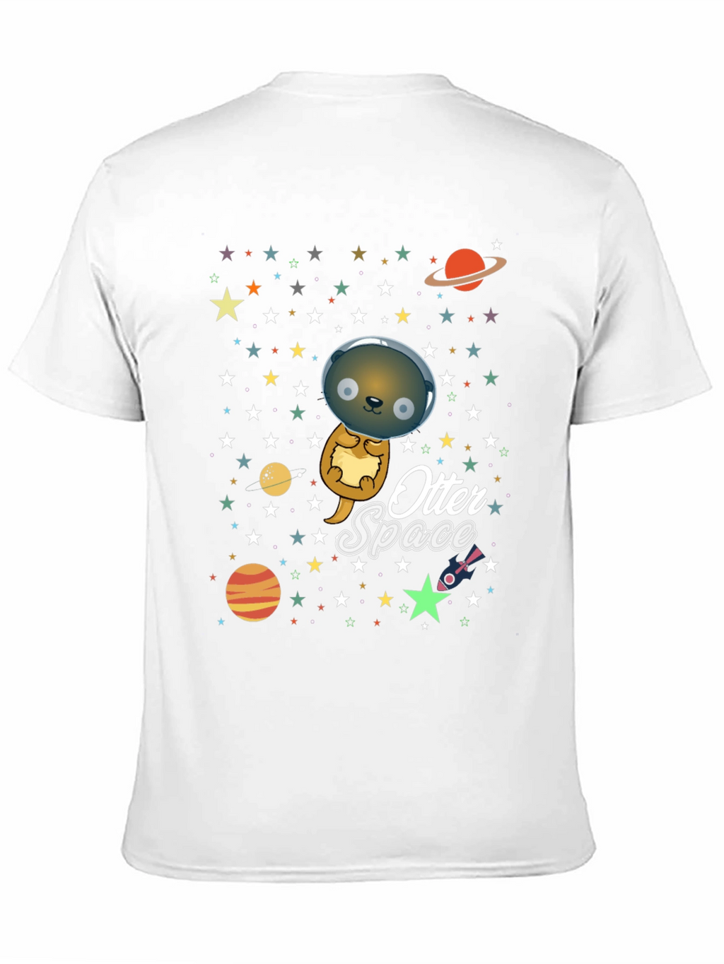 Otter Space T-Shirt - Cute Cartoon Graphic Tee