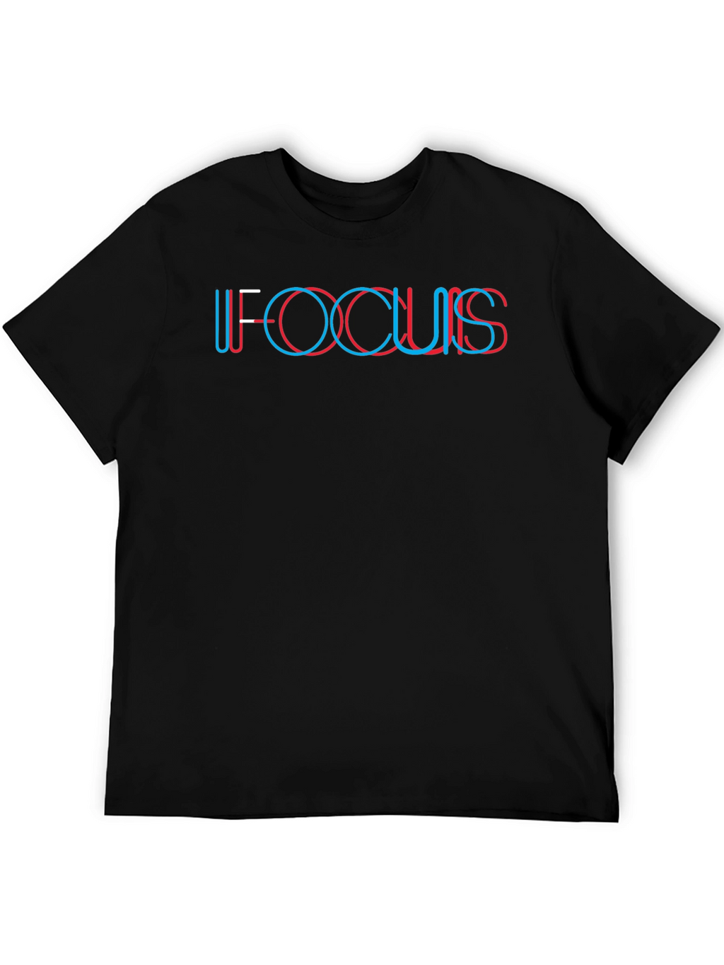 Focus Graphic Tee - Retro 3D Design
