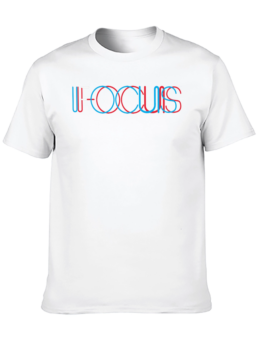 Focus Graphic Tee - Retro 3D Design