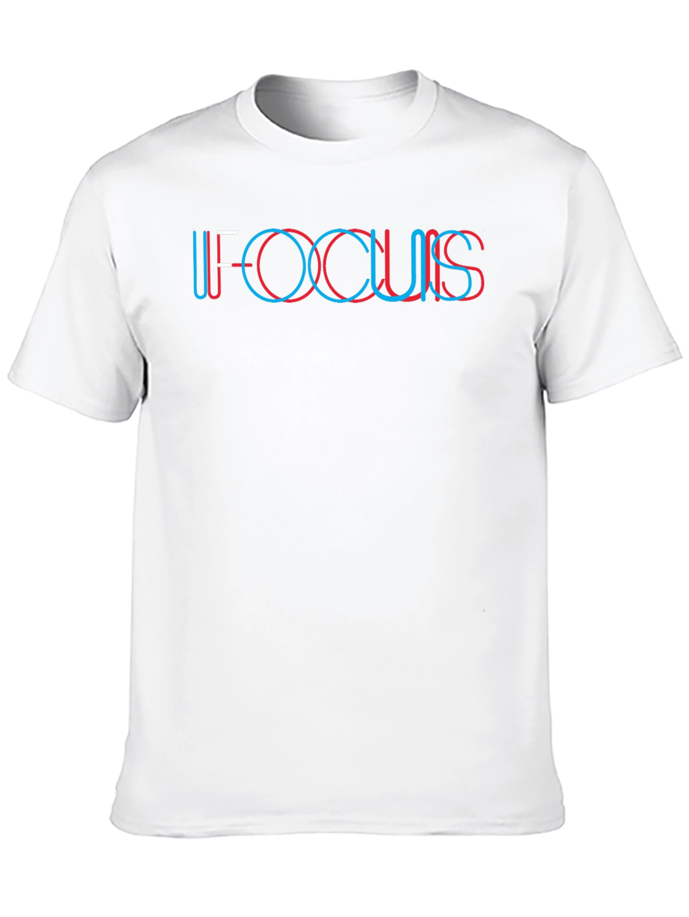 Focus Graphic Tee - Retro 3D Design