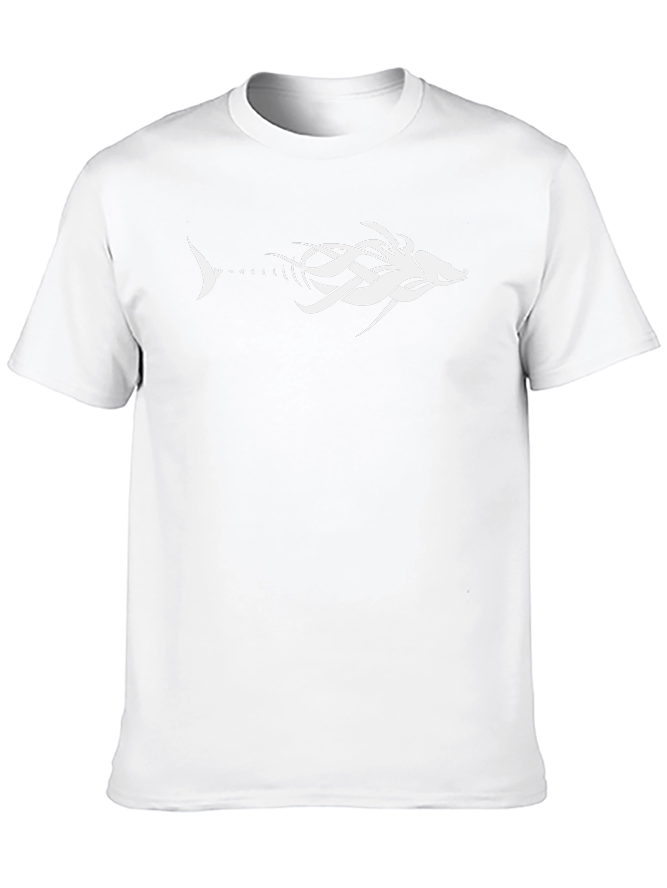 Tribal Fishbone Graphic Tee - Black