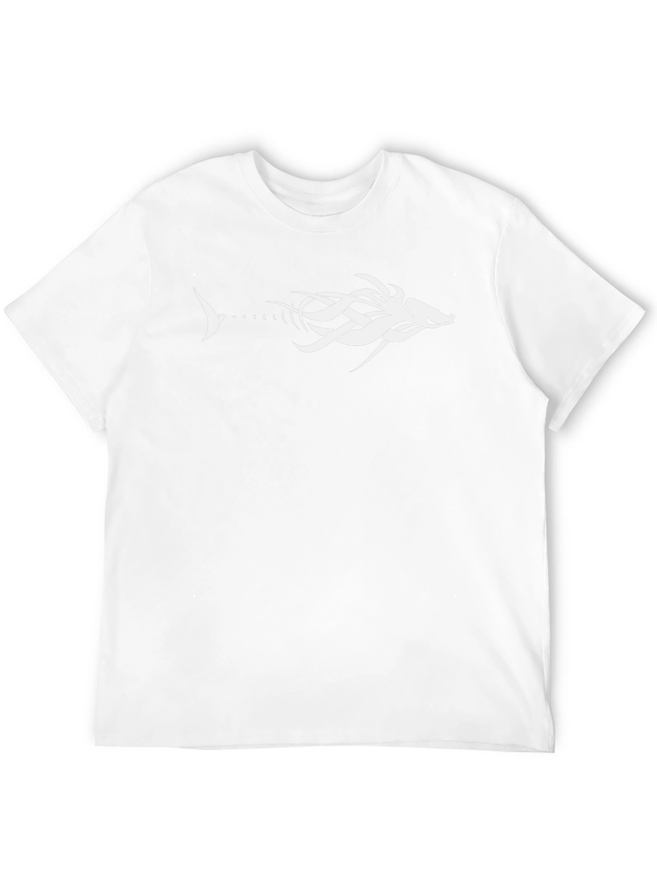 Tribal Fishbone Graphic Tee - Black
