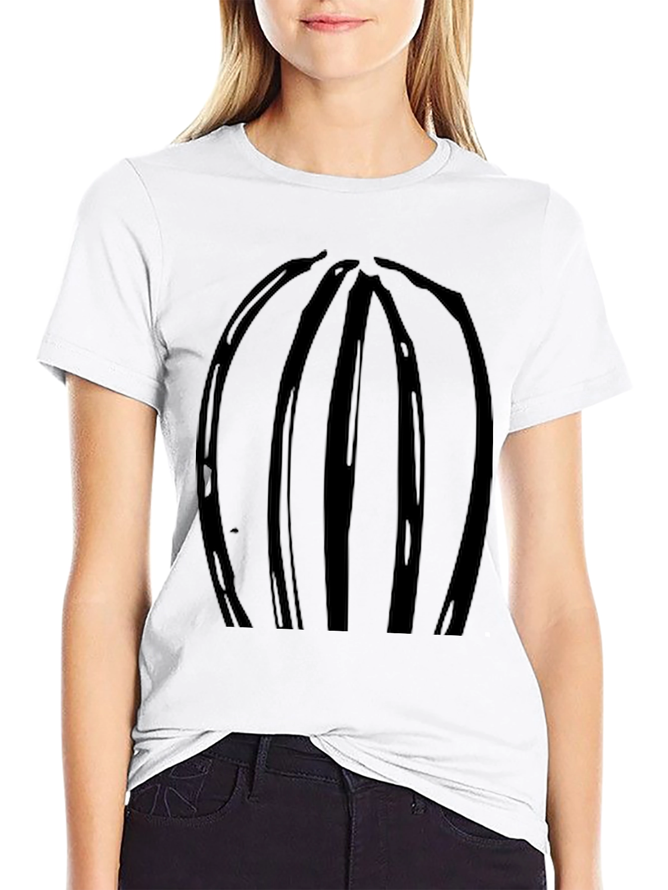 Abstract Stripe Black T-Shirt - Modern Casual Wear
