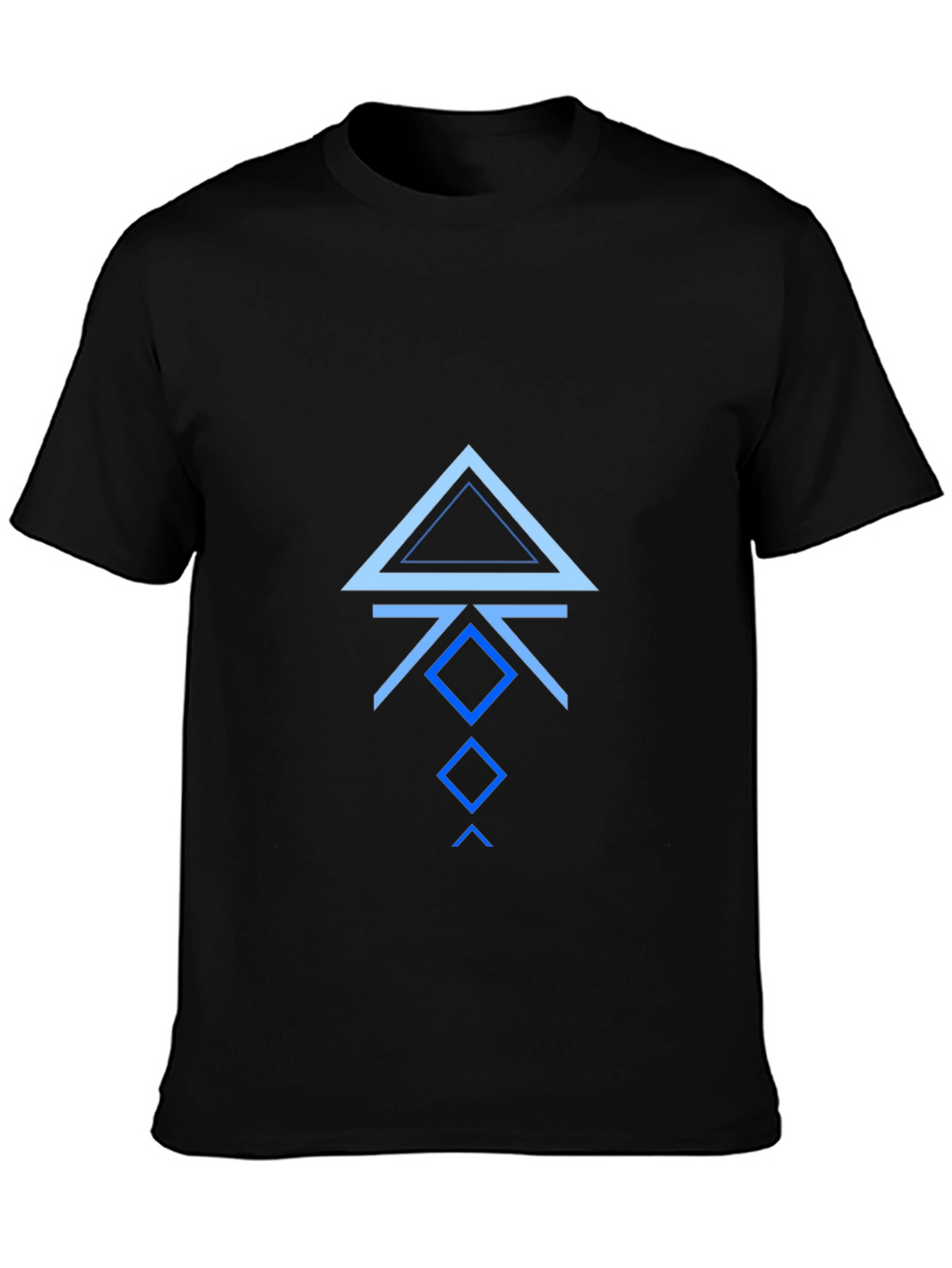 Geometric Arrow Graphic Print Black T-Shirt