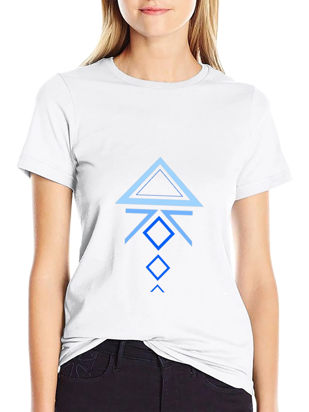 Geometric Arrow Graphic Print Black T-Shirt