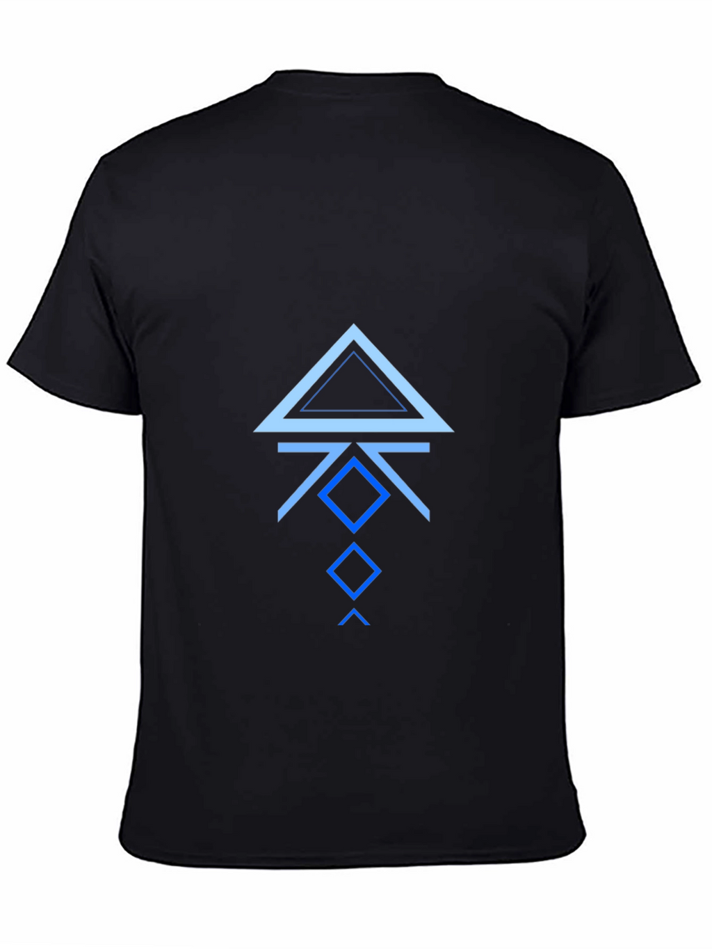 Geometric Arrow Graphic Print Black T-Shirt
