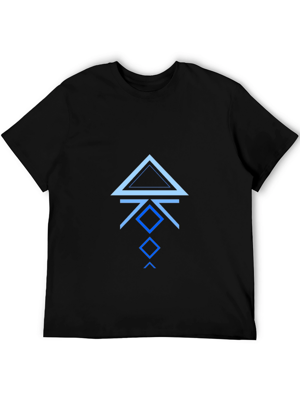Geometric Arrow Graphic Print Black T-Shirt