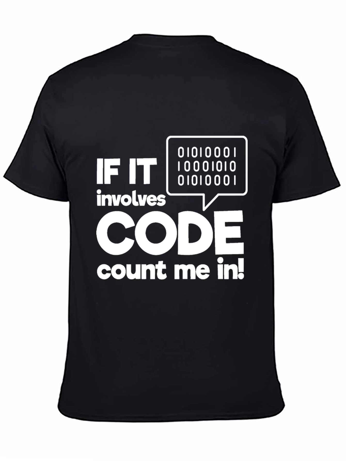 Coding Enthusiast T-Shirt: If It Involves Code Count Me In!