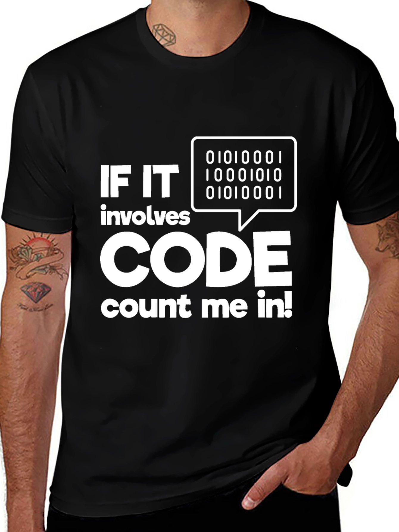 Coding Enthusiast T-Shirt: If It Involves Code Count Me In!