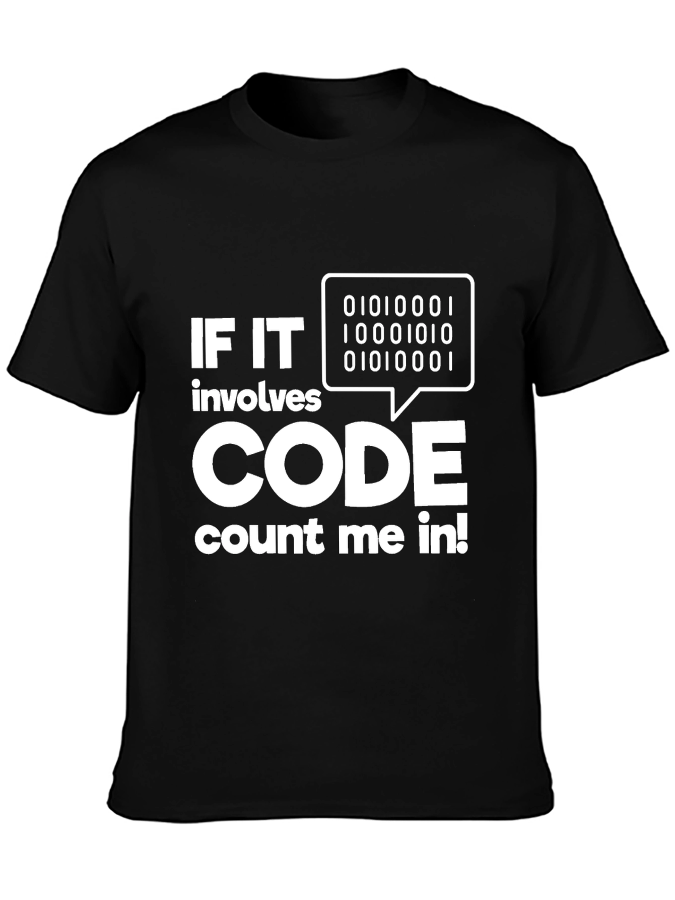 Coding Enthusiast T-Shirt: If It Involves Code Count Me In!