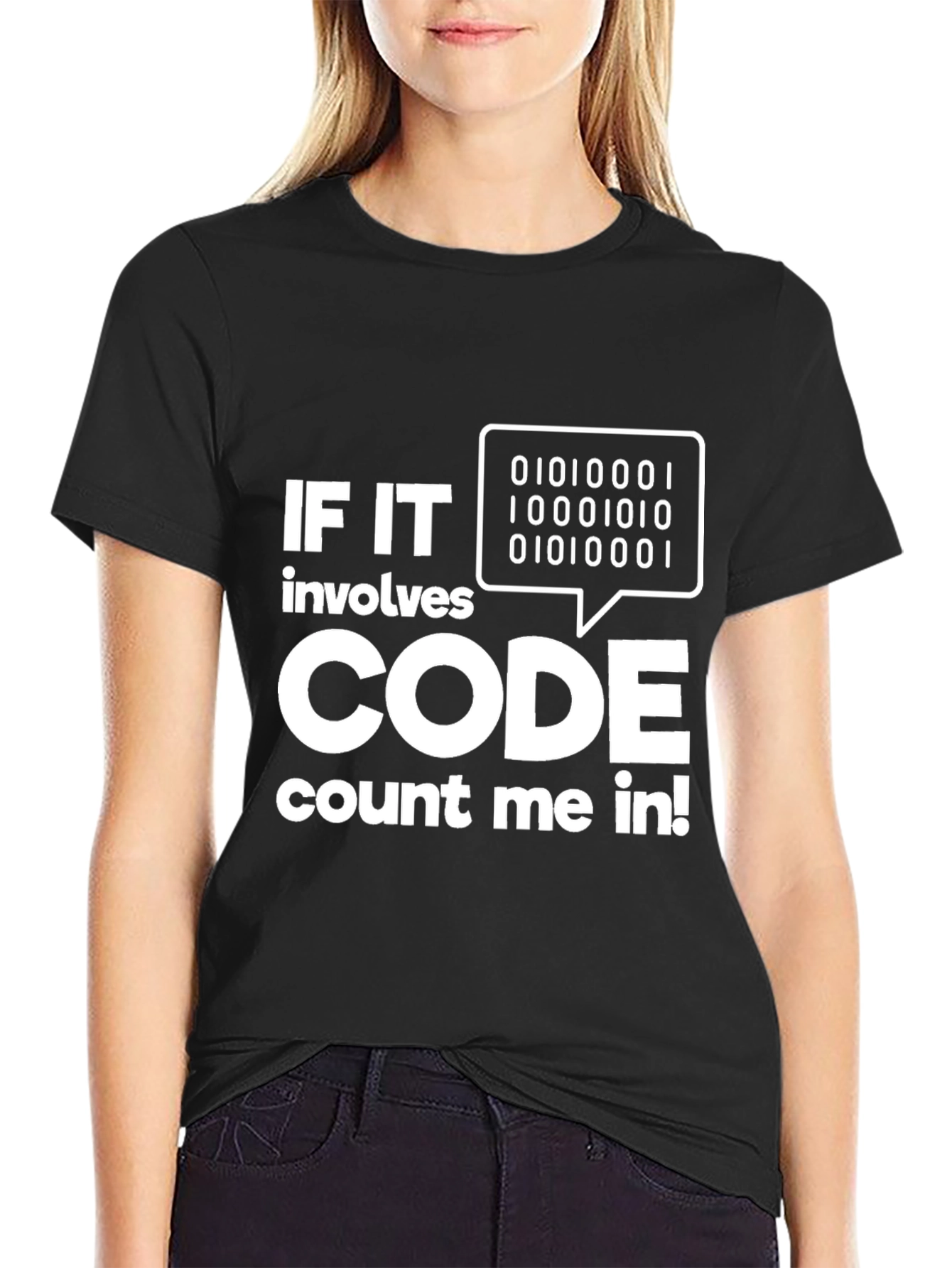 Coding Enthusiast T-Shirt: If It Involves Code Count Me In!