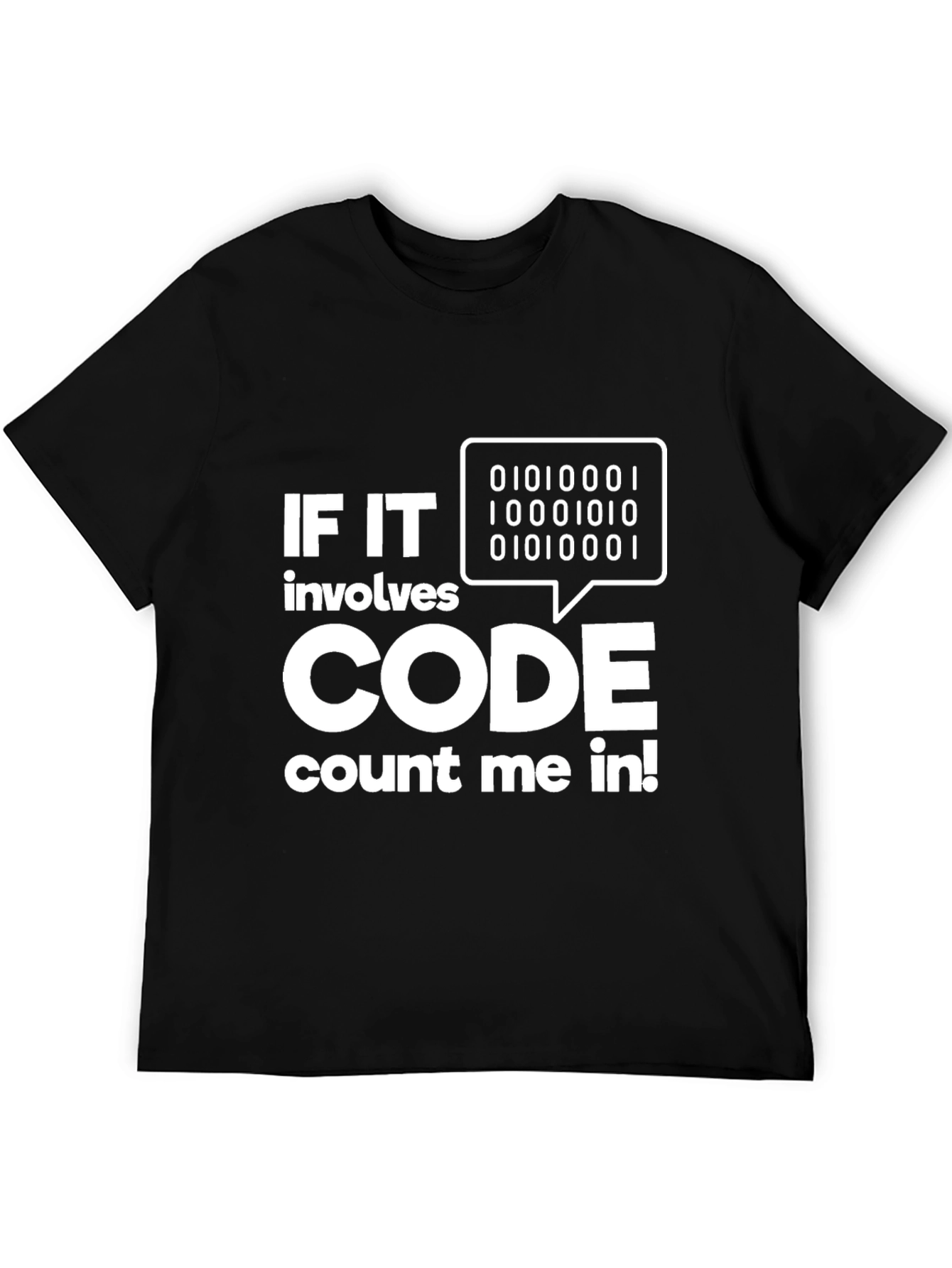 Coding Enthusiast T-Shirt: If It Involves Code Count Me In!